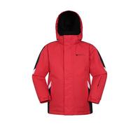Mountain Warehouse Raptor Kids Ski Jacket - Snowproof, Fleece Lined Snow Coat with Hood - Boys and Girls Winter Warm Skiing, Snowboarding & Outdoors Red Kids Size 9-10 Years