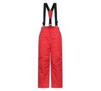 Mountain Warehouse Raptor Kids Snow Pants - Snowproof Boys Ski Trousers, Detachable Braces Bottoms - Ideal for Winter Skiing Holidays & Snowboarding Active Red Kids Size 3-4 Years