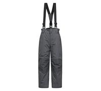 Mountain Warehouse Raptor Kids Snow Pants - Snowproof Boys Ski Trousers, Detachable Braces Bottoms - Ideal for Winter Skiing Holidays & Snowboarding Dark Grey 3-4 Years