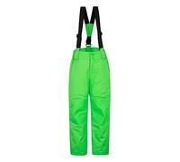 Mountain Warehouse Raptor Kids Snow Pants - Snowproof Boys Ski Trousers, Detachable Braces Bottoms - Ideal for Winter Skiing Holidays & Snowboarding Green Kids Size 7-8 Years