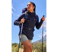 Mountain Warehouse Raso Womens Fleece - Soft Touch Ladies Sweater Top with Full Zip, Microfleece - Best for Daily Use, Outdoors & Travelling Navy Women's Size 10