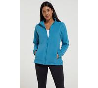 Mountain Warehouse Raso Womens Fleece - Soft Touch Ladies Sweater Top with Full Zip, Microfleece - Best for Daily Use, Outdoors & Travelling Teal Women's Size 18