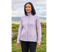Mountain Warehouse 'Raso' Womens Fleece Jacket Full Zip Soft Touch Warm Outdoors Layer Breathable Gilet Lilac - Size 18 UK