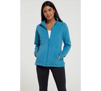 Mountain Warehouse Raso Womens Fleece - Soft Touch Ladies Sweater Top with Full Zip, Microfleece - Best for Spring Summer Daily Use, Outdoors & Travelling Teal Women's Size 14