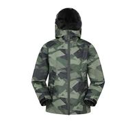 Mountain Warehouse Ravine Kids Lightweight Printed Waterproof Jacket - Lightweight & Breathable Coat with Pockets, Boys & Girls - Spring Wet Weather, Walking & Outdoors Khaki Kids Size 11-12 Years