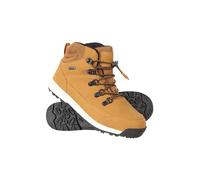 Mountain Warehouse Redwood Kids Waterproof Boots - Quick Lace System Girls Shoes, Cushioned Footbed Boys Footwear, Synthetic & Mesh Upper - Camping, Hiking, Travelling Brown Kids Shoe Size 4 UK
