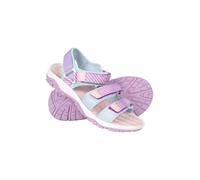 Mountain Warehouse Reef 3 Strap Kids Sandals - Neoprene Lined Boy & Girls Beach Shoes, Durable Sandals, Hook & Loop, Quick Dry Footwear - Spring Summer Walking Purple Junior Shoe Size 3