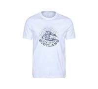 Mountain Warehouse Regional Mens Ben Nevis Graphic T-Shirt Breathable Casual Everyday Tee White Cotton - Size Large