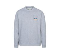 Mountain Warehouse Regional Mens Cornwall Graphic Sweatshirt Crew Neck Comfy Pullover Light Grey Cotton - Size Small