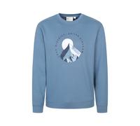 Mountain Warehouse Regional Mens Lake District Graphic Sweatshirt Crew Neck Comfy Pullover Blue Cotton - Size Small