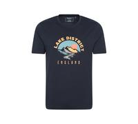 Mountain Warehouse Regional Mens Lake District T-Shirt Crew Neck Breathable Everyday Tee Navy Cotton - Size X-Large