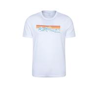 Mountain Warehouse Regional Mens Lake District T-Shirt Crew Neck Breathable Everyday Tee White Cotton - Size Medium