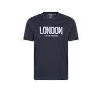 Mountain Warehouse Regional Mens London T-Shirt Cotton Sun Protection Breathable Casual Tee Navy - Size Large