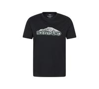 Mountain Warehouse Regional Mens Scotland T-Shirt Cotton Breathable Everyday Casual Printed Tee Black - Size X-Small