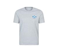 Mountain Warehouse Regional Mens Scotland T-Shirt Cotton Breathable Everyday Casual Printed Tee Grey - Size Large