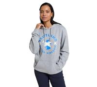 Mountain Warehouse Regional Scotland Flag Overhead Hoodie - Warm & Cosy Ladies Sweatshirt with Kangaroo Pocket & Drawcord Lined Hood - Autumn Winter, Hiking & Outdoors Light Grey XL