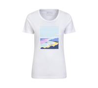 Mountain Warehouse Regional Womens Bournemouth Graphic Tee Breathable Casual Everyday T-Shirt White Cotton - Size 20 UK