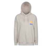 Mountain Warehouse 'Regional' Womens Cornwall Graphic Hoodie with Kangaroo Pocket Cosy Pullover Ecru Cotton - Size 16 UK