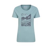 Mountain Warehouse Regional Womens Discover Bournemouth Graphic Tee Breathable Casual Everyday T-Shirt Blue Cotton - Size 20 UK