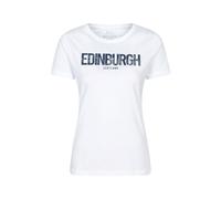 Mountain Warehouse Regional Womens Edinburgh Graphic Tee Cotton Crew Neck Breathable Everyday T-Shirt White - Size 8 UK