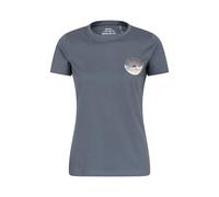 Mountain Warehouse Regional Womens Lake District Graphic Tee Breathable Casual Everyday T-Shirt Indigo Blue Cotton - Size 16 UK