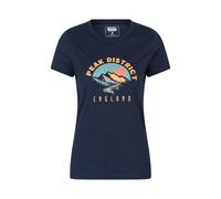 Mountain Warehouse Regional WoMens Peak District Graphic Tee Breathable Casual Everyday T-Shirt Navy Cotton - Size 16 UK