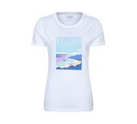 Mountain Warehouse Regional WoMens St Ives Graphic Tee Cotton Breathable Casual Everyday T-Shirt White - Size 14 UK