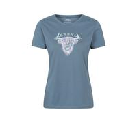 Mountain Warehouse Regional Womens Yorkshire Graphic Tee Breathable Casual Everyday T-Shirt Dark Blue Cotton - Size 10 UK