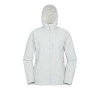 Mountain Warehouse Retreat Women’s Packable Softshell Jacket - Water-Resistant Lightweight Coat with Wind Protection - Spring, Summer, Walking & Travel Light Grey Women's Size 18