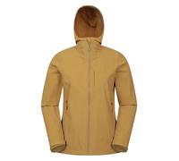 Mountain Warehouse Retreat Women’s Packable Softshell Jacket - Water-Resistant Lightweight Coat with Wind Protection - Spring, Summer, Walking & Travel Mustard Women's Size 10