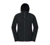 Mountain Warehouse Retreat Women’s Packable Softshell Jacket - Water-Resistant Lightweight Coat with Wind Protection - Spring, Summer, Walking & Travel Black Women's Size 12