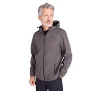 Mountain Warehouse Reykjavik Textured Mens Windproof Softshell - Water-resistant Fleece Lined Rain Jacket, Adjustable Fit - For Spring Summer Walking & Outdoors Dark Brown XS