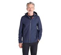 Mountain Warehouse Reykjavik Textured Mens Windproof Softshell - Water-resistant Fleece Lined Rain Jacket, Adjustable Fit - For Spring Summer Walking & Outdoors Navy 3XL