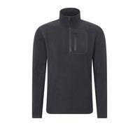 Mountain Warehouse Ridge Mens Half-Zip Fleece Jacket - Lightweight, Zipped pockets, Warm & Cosy, Sweatshirt Top- For Spring Summer, Outdoors, Travelling & Hiking Black XS