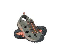 Mountain Warehouse Rift Drainage Mens Shandal - Rubber Toe Bumpers Sandals, Neoprene Lined Shoes, Strap Fastener - Spring Summer, Walking, Holidays, Outdoors Khaki Adult Shoe Size 6