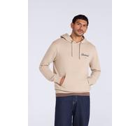 Mountain Warehouse 'River' Mens Hoodie Drawcord Adjustable Hood Cosy Pullover Beige Cotton - Size X-Large
