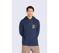 Mountain Warehouse 'River' Mens Hoodie Drawcord Adjustable Hood Cosy Pullover Blue/Navy Cotton - Size X-Large