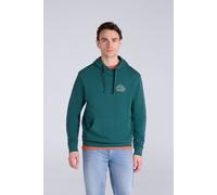 Mountain Warehouse 'River' Mens Hoodie Drawcord Adjustable Hood Cosy Pullover Dark Green Cotton - Size 2XL