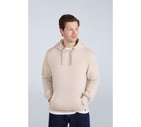 Mountain Warehouse 'River' Mens Hoodie Drawcord Adjustable Hood Cosy Pullover Ecru Cotton - Size X-Small