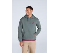 Mountain Warehouse 'River' Mens Hoodie Drawcord Adjustable Hood Cosy Pullover Green Cotton - Size Small
