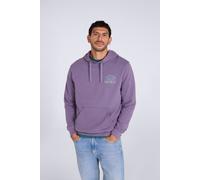 Mountain Warehouse 'River' Mens Hoodie Drawcord Adjustable Hood Cosy Pullover Purple Cotton - Size X-Small