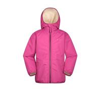 Mountain Warehouse Robin Kids Water Resistant Borg Lined Jacket - Soft Borged Lining Coat with Micro-fiber Filling, Boys & Girls - Autumn Winter, Hiking & Outdoors Berry Teen Size 13 Years