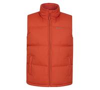 Mountain Warehouse Rock Mens Padded Gilet - Warm, Cosy & Waterproof Body Warmer with Fleece Lined Collar, Adjustable Hem - Spring Summer, Hiking, Camping, Outdoors Burnt Orange L