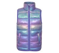 Mountain Warehouse Rocko Kids Padded Gilet - Water Resistant Coat with Microfibre Padding & Front Pockets, Boys & Girls - Autumn, Winter & Outdoors Mermaid Kids Size 3-4 Years