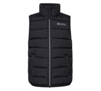 Mountain Warehouse Rocko Kids Padded Gilet - Water Resistant Coat with Microfibre Padding & Front Pockets, Boys & Girls - Spring Summer & Outdoors Jet Black Kids Size 7-8 Years