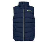 Mountain Warehouse Rocko Kids Padded Vest Water Resistant Microfiber Vest 2 Front Pockets - Ideal Body Warmer for Boys Spring Summer, navy, 2-3 Years