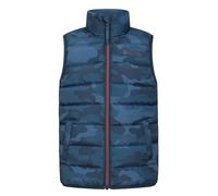 Mountain Warehouse Rocko Kids Printed Padded Gilet - Water Resistant Bodywarmer, Microfibre Childrens Jacket, Insulated Vest - For Autumn, Winter, Hiking, Running Petrol Kids Size 3-4 Years