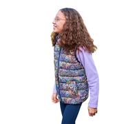 Mountain Warehouse Rocko Kids Printed Padded Gilet - Water Resistant Bodywarmer, Microfibre Childrens Jacket, Insulated Vest - For Autumn, Winter, Hiking, Running Bright Pink Kids Size 3-4 Years