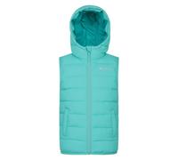 Mountain Warehouse Rocko Kids Water Resistant Hooded Padded Gilet Blue Teen Size 13 Years