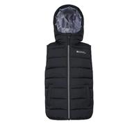 Mountain Warehouse Rocko Kids Water Resistant Hooded Padded Gilet Jet Black Kids Size 11-12 Years